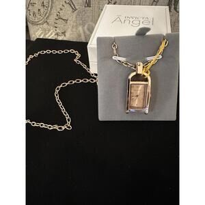 NEW Invicta Mini Angel Women's Necklace Watch 17.5 mm, Gold (49935)  NEW!